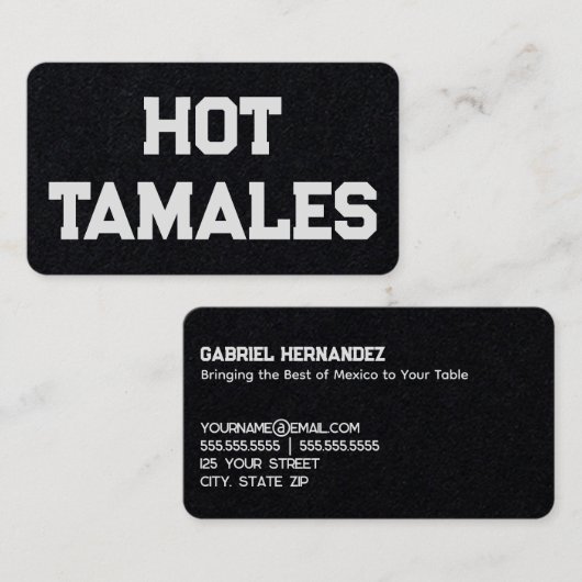 Carte De Visite Hot Tamales Premium (Devant / Derrière)