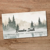 Carte De Visite Hôte de glampage de l'aquarelle de la forêt rustiq