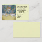 Carte De Visite Hôtel d'animal familier (Devant / Derrière)