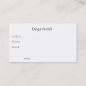Carte De Visite Hôtel de chiens (Dos)