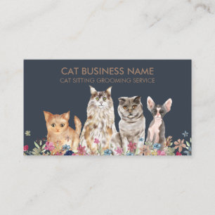 Carte De Visite Hôtel pour chats de luxe Service aux invités