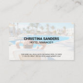 Carte De Visite Hôtel Resort | Côté piscine (Dos)