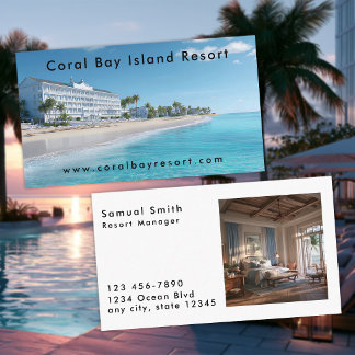 Carte De Visite Hôtel / Résort en bord de mer