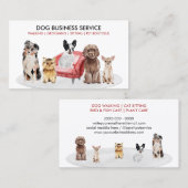 Carte De Visite Hôtel White Red Dog assis animal de compagnie (Devant / Derrière)