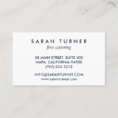 Carte De Visite Hôtellerie de traiteur d'ananas (Dos)