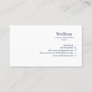Carte de visite hôtellerie & spa