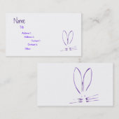 Carte De Visite Houblon pourpre de lapin (Devant / Derrière)