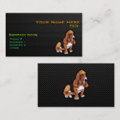 Carte De Visite Hound Basset élégant (Devant / Derrière)