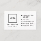 Carte De Visite Houndstooth moderne Ajouter Logo Neon rose et roug (Devant)