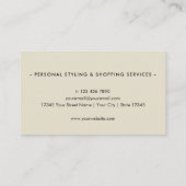 Carte De Visite Houndstooth professionnel élégant noir blanc blanc (Dos)