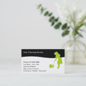 Carte De Visite House And Office Cleaning Business Cards (Debout devant)