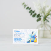 Carte De Visite House Cleaning Business Card Template (Debout devant)