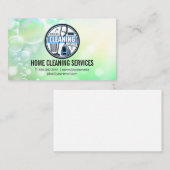 Carte De Visite House Cleaning Logo | Janitorial Services (Devant / Derrière)