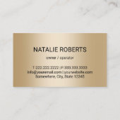 Carte De Visite House Cleaning Service Black & Gold Housekeeping (Dos)