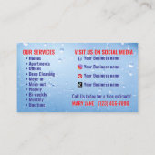 Carte De Visite House Cleaning Service Business Cards (Dos)