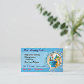 Carte De Visite House Cleaning Service Business Cards (Debout devant)