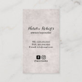 Carte De Visite House Cleaning Service Retro Vacuum Cleaner (Dos)