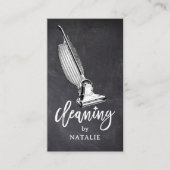 Carte De Visite House Cleaning Service Retro Vacuum Cleaner (Devant)