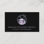 Carte De Visite House Cleaning Service Supplies Modern QR Code (Devant)