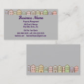 Carte De Visite House Home Business Professional Property Mgmtl (Devant / Derrière)