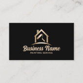 Carte De Visite House Painter Black & Gold Painting Service (Devant)