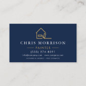 Carte De Visite House Painter Gold Metallic QR Code (Devant)