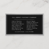 Carte De Visite House Painter Metal Painting Service (Dos)