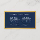 Carte De Visite House Painter Metallic Painting Service (Dos)