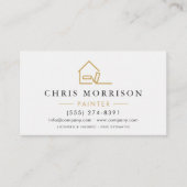 Carte De Visite House Painter White Gold QR Code (Devant)
