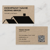 Carte De Visite House roof geometric roofing Business Card (Devant / Derrière)