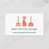 Carte De Visite Housekeeping and Cleaning Services (Dos)