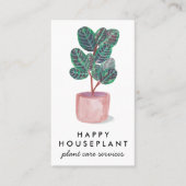 Carte De Visite Houseplant Calathea Prière Plante Jardinage (Devant)
