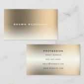 Carte De Visite Housse brillante de texture fausse métallique or  (Devant / Derrière)