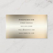 Carte De Visite Housse brillante de texture fausse métallique or  (Dos)