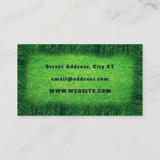Carte De Visite Housse de gazon  (Dos)