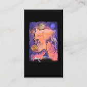 Carte De Visite Howling Cosmic Wolves Moon Space Wolf (Devant)