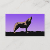 Carte De Visite Howling Wolf at Sunset - Art faunique original (Dos)