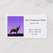 Carte De Visite Howling Wolf at Sunset - Art faunique original (Devant)