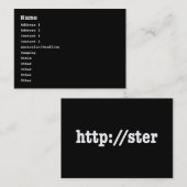 Carte De Visite http://ster / code html (Devant / Derrière)