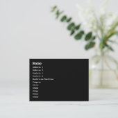 Carte De Visite http://ster / code html (Debout devant)