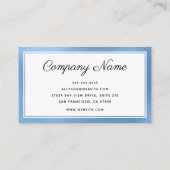 Carte De Visite Huile bleue minimale moderne (Dos)