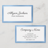 Carte De Visite Huile bleue minimale moderne (Devant / Derrière)