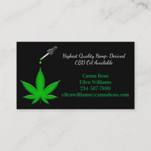 Carte De Visite Huile CBD de haute qualité dérivée du chanvre d