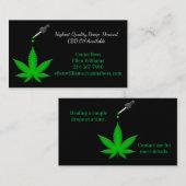 Carte De Visite Huile CBD de haute qualité dérivée du chanvre disp (Devant / Derrière)