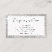 Carte De Visite Huile d'argent minimale moderne (Dos)