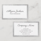 Carte De Visite Huile d'argent minimale moderne (Devant / Derrière)