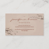 Carte De Visite Huile de terre Boho Chic Fleur (Dos)