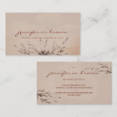 Carte De Visite Huile de terre Boho Chic Fleur (Devant / Derrière)