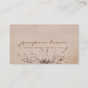 Carte De Visite Huile de terre Boho Chic Fleur