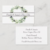 Carte De Visite Huile d'olive violette botanique (Devant / Derrière)